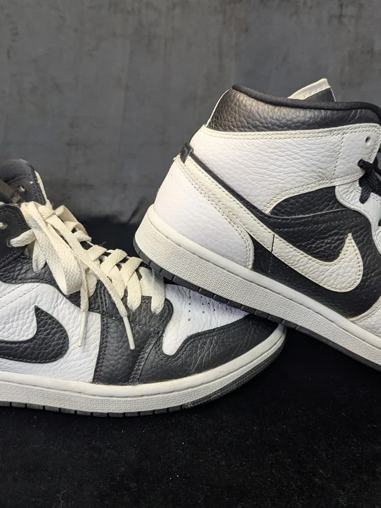 Sz 8M/9.5W Nike Jordans 1 Mid Split Black White Womens Mids Sneakers DR0501-101 - Picture 14 of 15